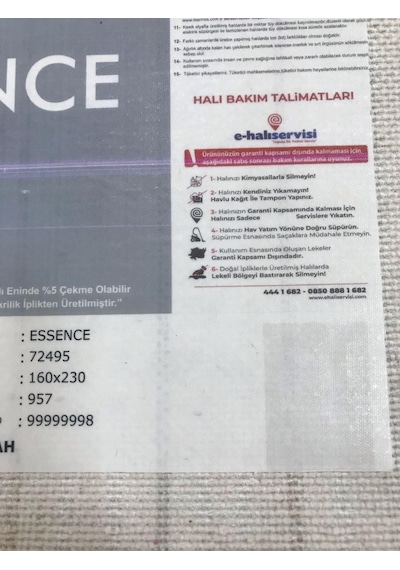 Padişah Halı Essence 72495 957 Serisi Akrilik Salon Oturma Yatak Odası Halısı Krem - Bej - Gri