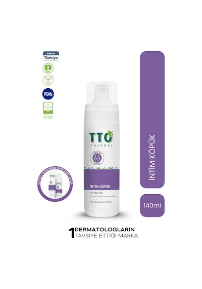 Tto Çay Ağacı Yağı İçeren Ph Dengeli Genital Bölge Temizleyici İntim Köpük 140 ML