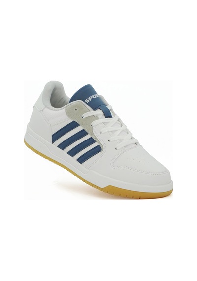 Letao Unisex Günlük Spor Ayakkabı Koşu Yürüyüş Sneaker Beyaz - Lacivert