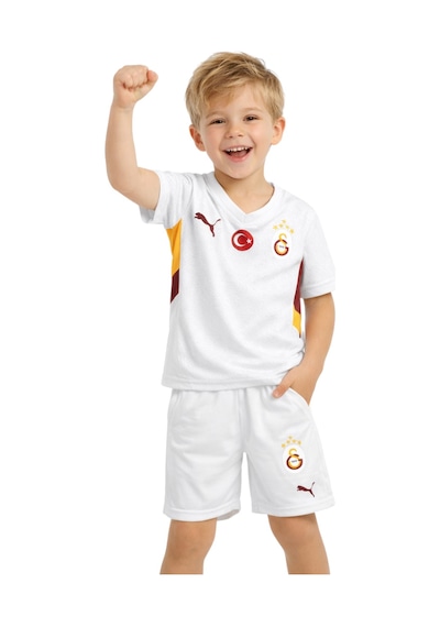 Gs Frm 0170 01777966902 Galatasaray Lisanslı 24-25 5 Yıldızlı Beyaz Çocuk Forma Set Beyaz