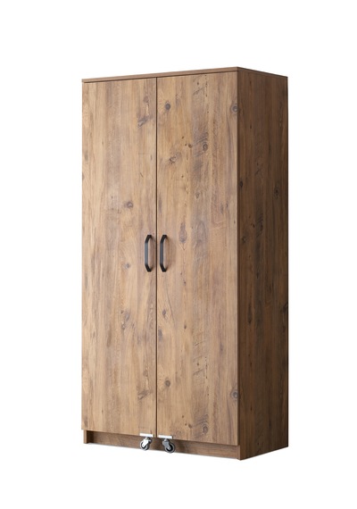 Sefa Home Tekerlekli 2 Kapılı Kiler Dolabı Ceviz