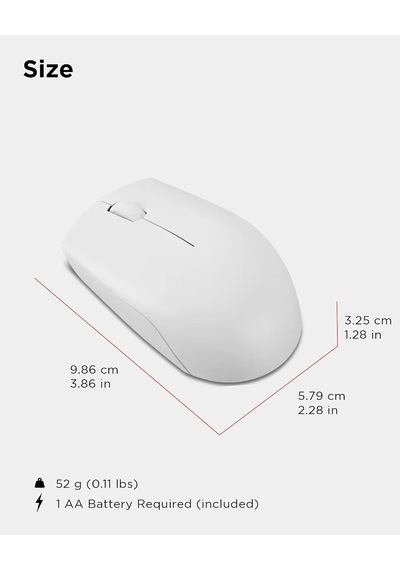 300 Kablosuz / Wireless Compact Mouse, Bulut Gri
