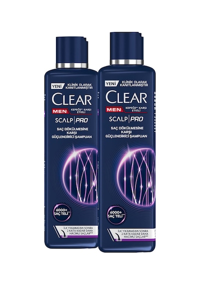 Clear Men Scalp Pro Güçlendirici Şampuan Saç Dökülmesine Ve Kepeğe Karşı Etkili 300 Ml X2