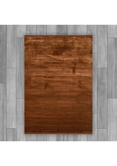 Kiremit Rengi Lotus Bambu Model Altı Kaymaz Makine Dokuma Halı-858 Renkli