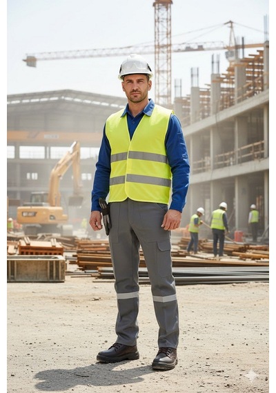 Erkek 7/7 Gabardin Kışlık Kargo Cepli İş Pantolonu Gri