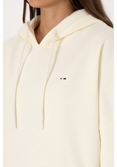 U.S. Polo Assn. Kadın Krem Şardonlu Kapüşonlu Sweatshırt 50313567-VR256