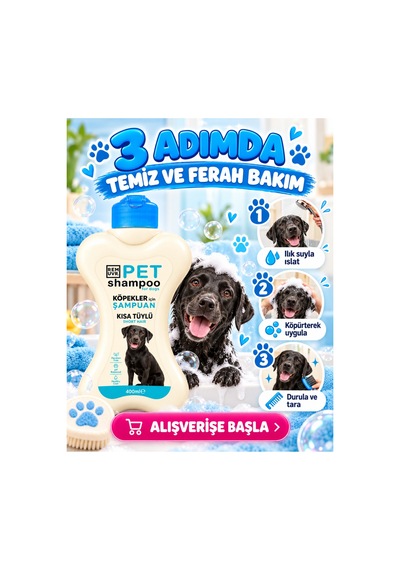 Köpek Şampuanı Normal 400 Ml Hassas Ciltlere Uygun Günlük Köpek Bakım Şampuanı