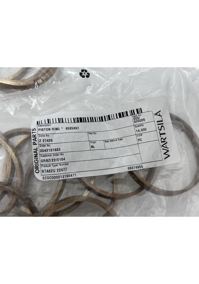 Wartsila Sulzer Rta62u Dizel Makine Piston Segmanı 65x59x7 14 Adet