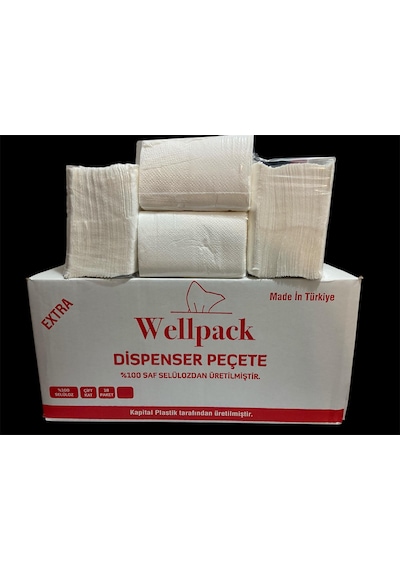 Wellpack Dispenser Peçete Ekstra Büyük 200 Lü 18 Paket İçerir