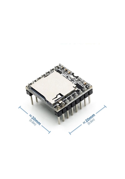 MP3-TF-16P Mini Mp3 Player Modülü Wav Ses Çalma Oynatıcı Micro Sd