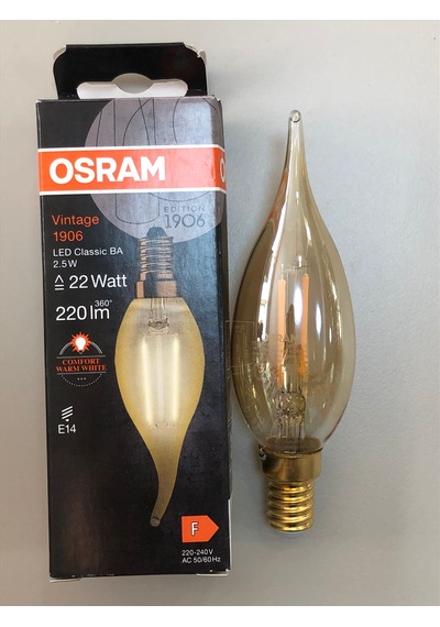 3 Adet Osram 2,5w 22w 220 Lümen E14 Rustik Kıvrık Led Buji Lamb