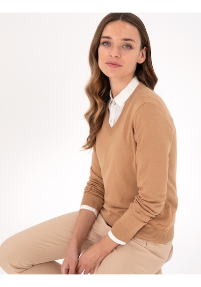 Pierre Cardin Kadın Camel Kazak /triko 50300803-vr015 Camel CAMEL