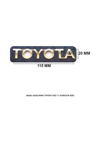 Mefsa Toyota Bagaj Yazısı Arma Yapıştırma 11.5cmx2cm