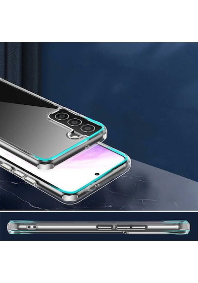 Zore Galaxy Uyumlu S22 Plus Kılıf Forst Kapak - Renksiz Renksiz