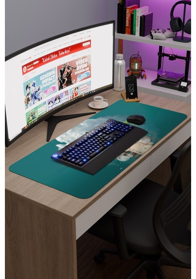 Spirited Away Kaymaz Dikişli Kauçuk Oyuncu Mousepad V5 - 90x40 Xxl Gaming Mouse Pad Fare Altlığı