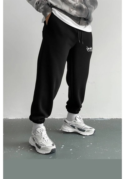 Prtnc Protonic Oversize 3 İplik Paçası Lastikli Jogger Eşofman Altı Siyahlegendary