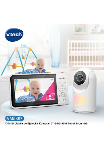 Vtech Döndürülebilir Ve Eğilebilir Kameralı 5 Görüntülü Bebek Monitörü - Vm5367