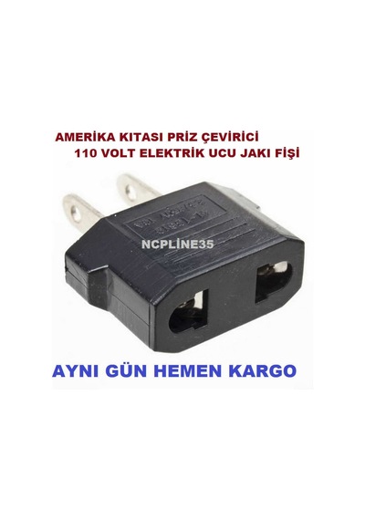 Seyahat Adaptörü Amerikan Jak Priz Elektrik Ucu Çevirici 110 Volt