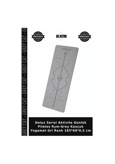 Delux Serisi Aktivite Günlük Pilates Rym-grey Kauçuk Yogamat Gri Renk 183 68 0,5 Cm