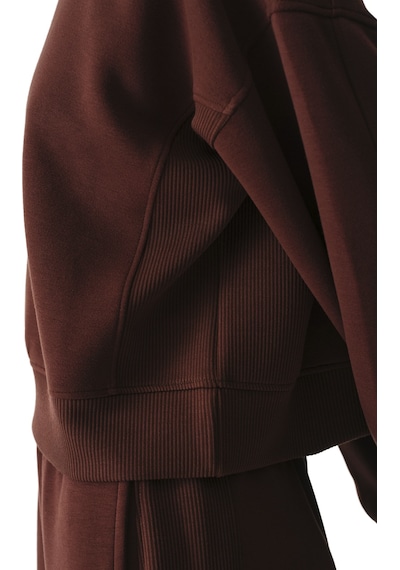 Penti Kahverengi Silky Feel Contrast Sweatshirt