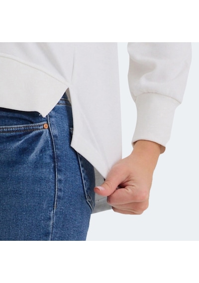 Slazenger VITAL Oversize Kadın Oversıze Beyaz Sweatshirt