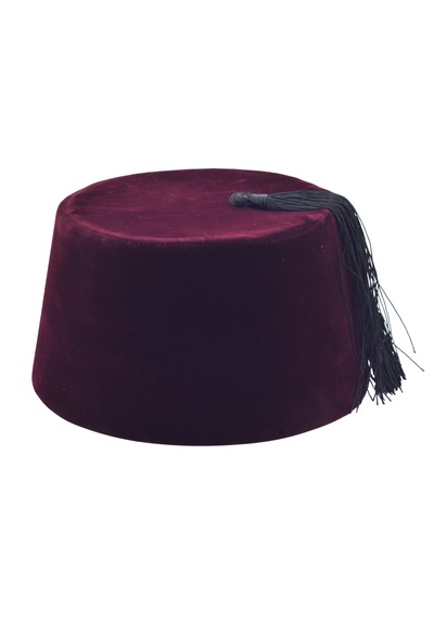 Osmanlı Bordo Püsküllü Damat Kına Erkek Fesi 11,5cm Uzun