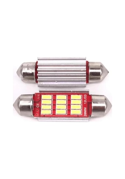 2 Adet 39mm Sofit Led Ampul 12 Ledli Plaka,iç Aydınlatma Diğer