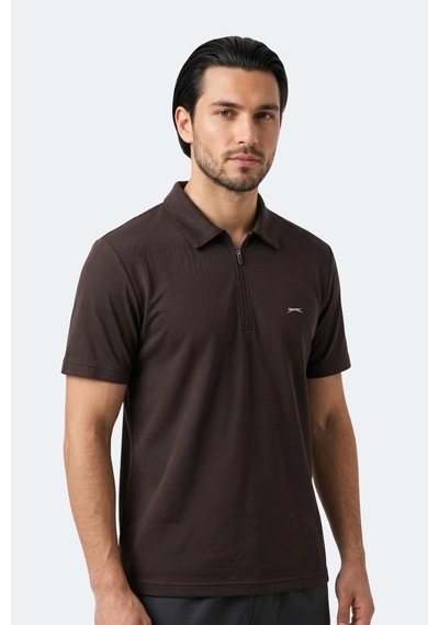 Slazenger Khan Erkek Polo Yaka Kahve Tişört