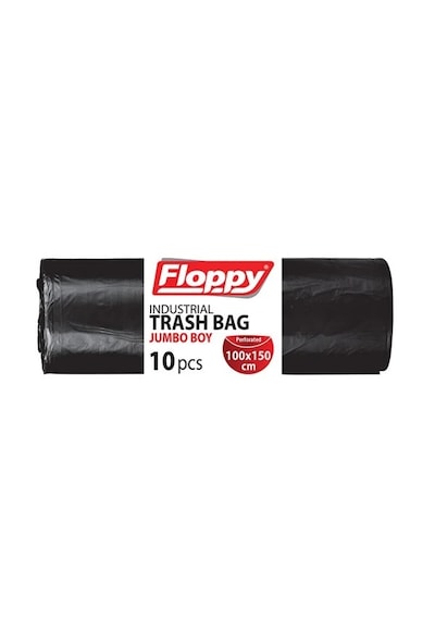 Şeylişeyler - Floppy Jumbo Sanayi Tipi Çöp Poşeti 100x150 Cm Siyah 10 Lu 1 Adet