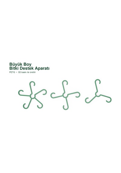 Bitki Gövde Destek Ve Sabitleme Klipsi Büyük Boy Dikey Büyüme İçin Pratik & Bitki Tutucu Büyük Boy 3lü Set