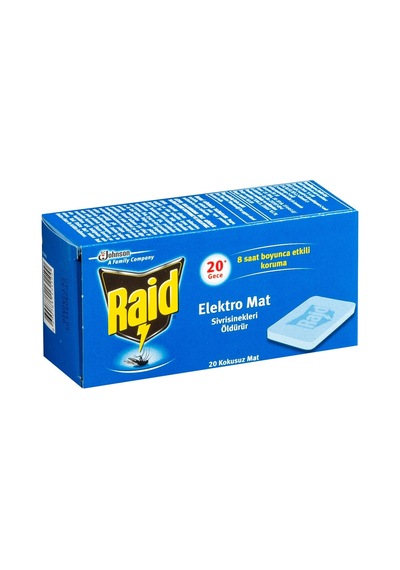 Raid Elektro Mat Sinek Kovar Tablet 35 G - 8 Saat Etkili Koruma 4'li Avantaj Paketi - 4 Adet Tarı