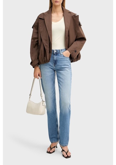 Tommy Hilfiger Pamuklu Straight Fit Orta Bel Jeans Bayan Kot Pantolon Ww0ww48569 1a7 Mavi