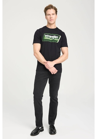 Wrangler Bisiklet Yaka T-Shirt Siyah Erkek Kısa Kol T-Shirt 000000000101982793 Siyah