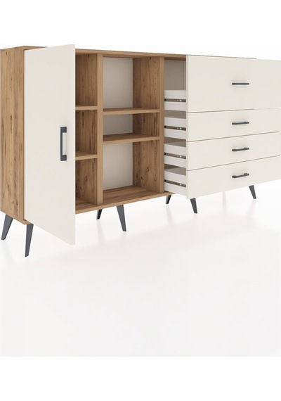 Arges Konsol 4 Raflı 4 Çekmeceli Tek Kapaklı 176x30x99 Çam-aytaşı Aytası - Atlas Çam Arges Konsol 4 Raflı 4 Çekmeceli Tek Kapaklı 176x30x99 Çam-aytaşı Aytası - Atlas Çam