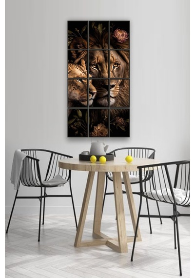 12 Parça Dişi Erkek Aslan Çerçeve Görünümlü Mdf Tablo Duvar Süsü Hediyelik Eşya 45cm X 85cm Renkli - 602526121 Renkli 12 Parça Dişi Erkek Aslan Çerçeve Görünümlü Mdf Tablo Duvar Süsü Hediyelik Eşya 45cm X 85cm Renkli - 602526121 Renkli