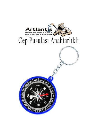 Pusula Anahtarlık Renkli 1 Adet Küçük Pusula Okul Deney Gezi Cep Pusulası Manyetik Pusula Plastik Öğrenci Mavi