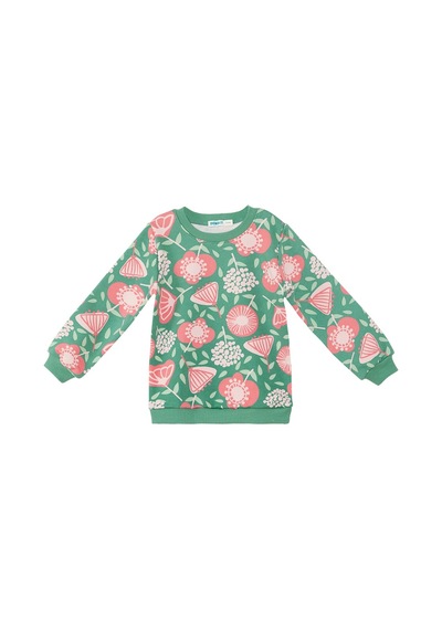 Denokids Pembe Çiçekli Kız Bebek Eşofman Takım - Yeşil