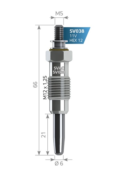Svac Sv038 Isıtma Kızdırma Bujisi Gx68