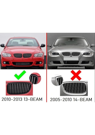 Bmw E92 M Stil Ön Panjur Şeridi 2010 - 2013 Uyumlu Böbrek Klipsi