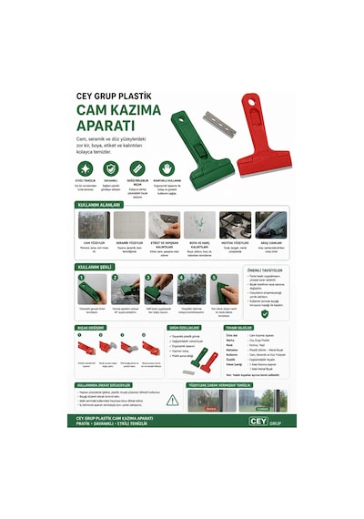 Cam Kazıma Aparatı Plastik 10x14 Cm - 504672368