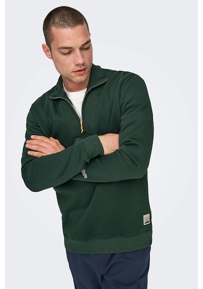 Only & Sons Erkek Onsrıley Yarım Fermuar Yakalı Sweatshirt 22030160 Koyu Yeşil Koyu Yeşil Only & Sons Erkek Onsrıley Yarım Fermuar Yakalı Sweatshirt 22030160 Koyu Yeşil Koyu Yeşil