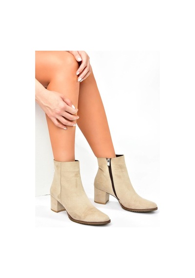 Fox Shoes Bej/Kahverengi Süet Kadın Bot G654013102