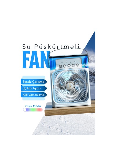 Type-c Hava Serinletici Su Püskürtmeli Fan Sessiz Masa Fanı