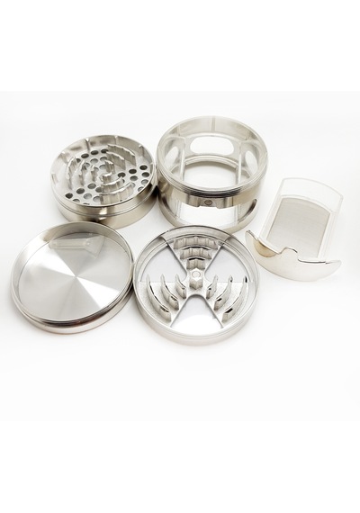 Çekmeceli 60 MM Silver Grinder Herbal Parçalayıcı  Pz38slv