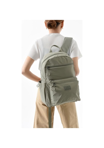 Baginn Unisex Sırt Çantası Paraşüt Kumaş Hafif Çok Cepli Yağmur İtici Kumaş 40 28 Cm 571 Collection Bej