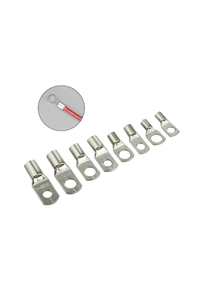 60 Adet Skp Sıkmalı Kablo Pabucu 6-25mm 8 Çeşit Şeffaf Çantada