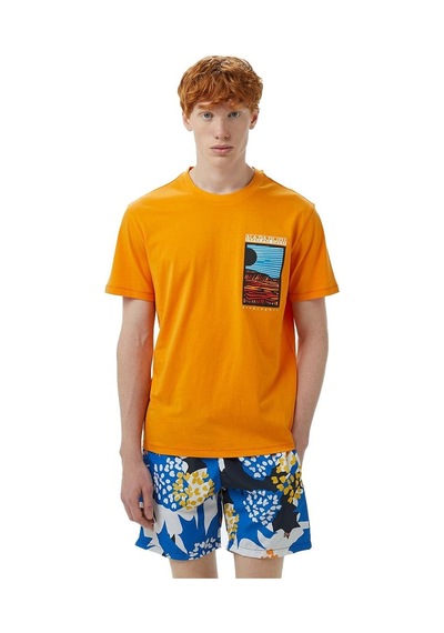 Napapijri S Valdor Ss T-shirt - Np0a4ıe6a701-10441 Turuncu