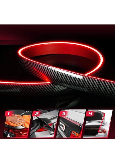 BAGAJ ÜSTÜ SPOİLER NEON LED IŞIKLI FLEXİ KARBON