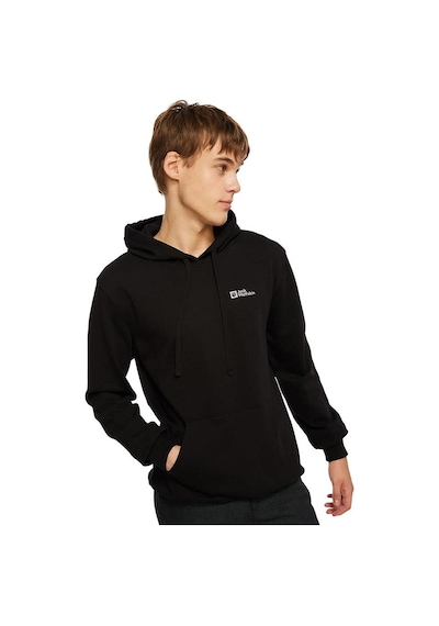 Jack Wolfskin Tommy Hoody Erkek Kapüşonlu Sweatshirt-9086 Siyah