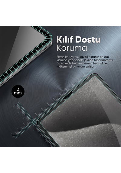 Caseonn Samsung Galaxy Uyumlu Tab S8 Plus Sm-x800/x806/x806b/x806u Esnek Ultra İnce Nano Cam Ekran Koruyucu Şeffaf